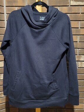 Tek Gear Navy Blue Dry Tek Hooded Sweatshirt - Size Medium - High Neck Hoodie